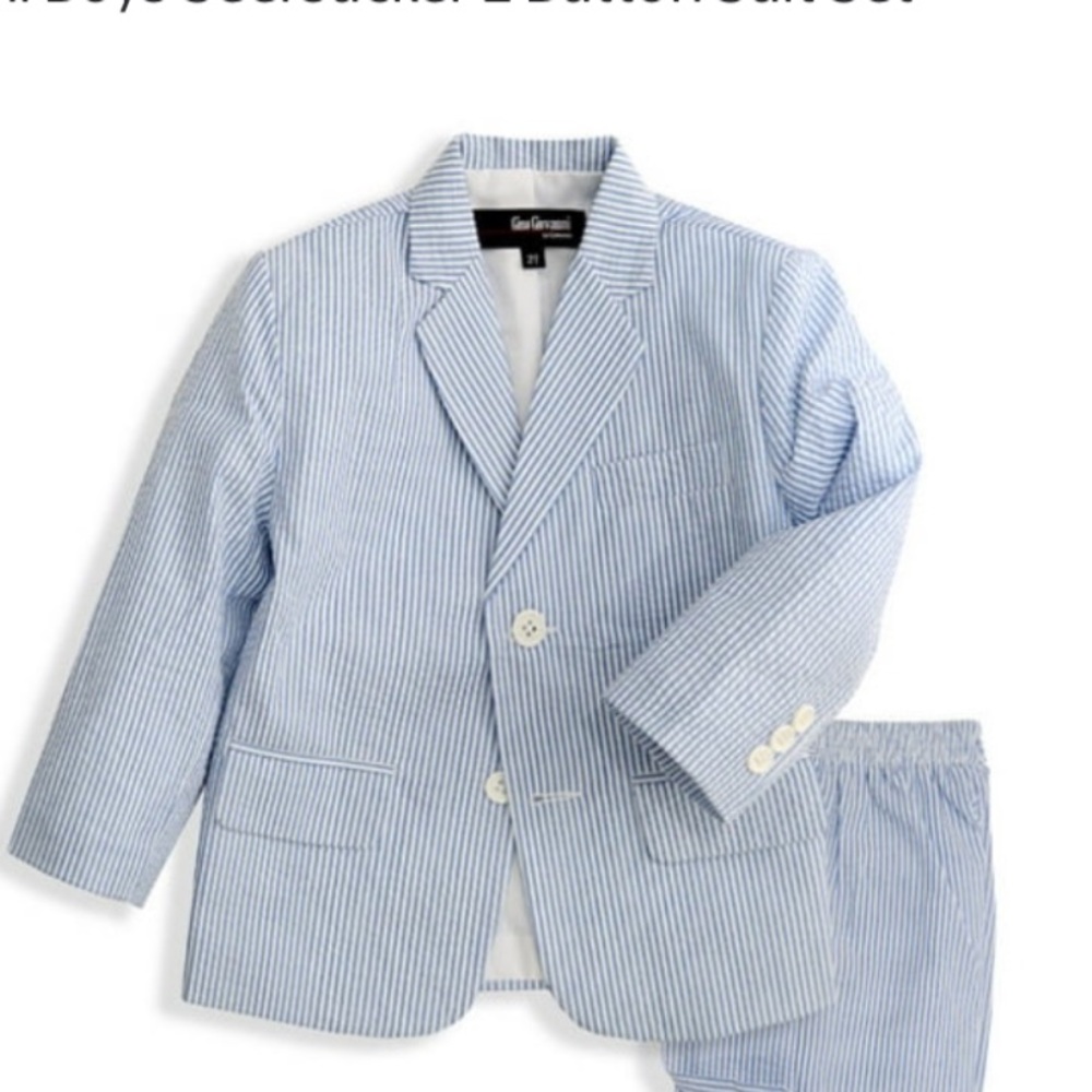 GINO GIOVANNI new without tag boys Searsucker perfect for spring/Easter size 10 - Picture 2 of 12